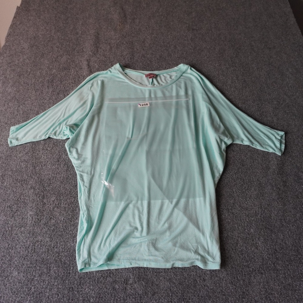 Juniper Lane Women's Top Size M Aqua Blue Dolman Sleeve‎ Lightweight